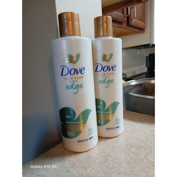 (2) Dove Love Your Chic Edge Short & Sweet Shampoo 13.5 Oz each - Picture 1 of 3